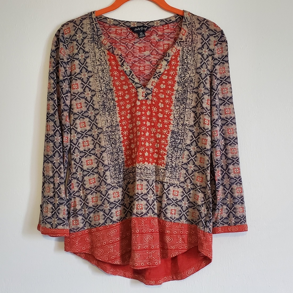 LUCKY BRAND PULL OVER BOHO TUNIC
